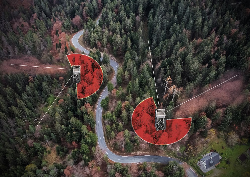 Hur säkra är passen i ditt jaktlag? Pass längs med vägar brukar ofta vara ett hett diskussionsämne. Men genom att diskutera och markera förbjudna skjutriktningar kan även dessa bli säkrare. Foto: Mostphotos. OBS! Bilden är ett montage.