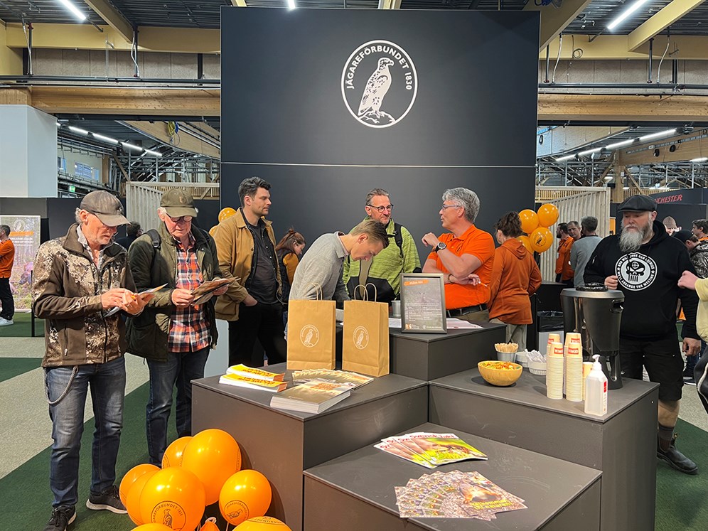 I år firar Elmia Game Fair 50-årsjubileum. Svenska Jägareförbundets medverkan kommer både bygga vidare på tidigare år och introducera nyheter. Foto: Svenska Jägareförbundet på Elmia Game Fair 2023. Foto: Isabel Mena-Berlin